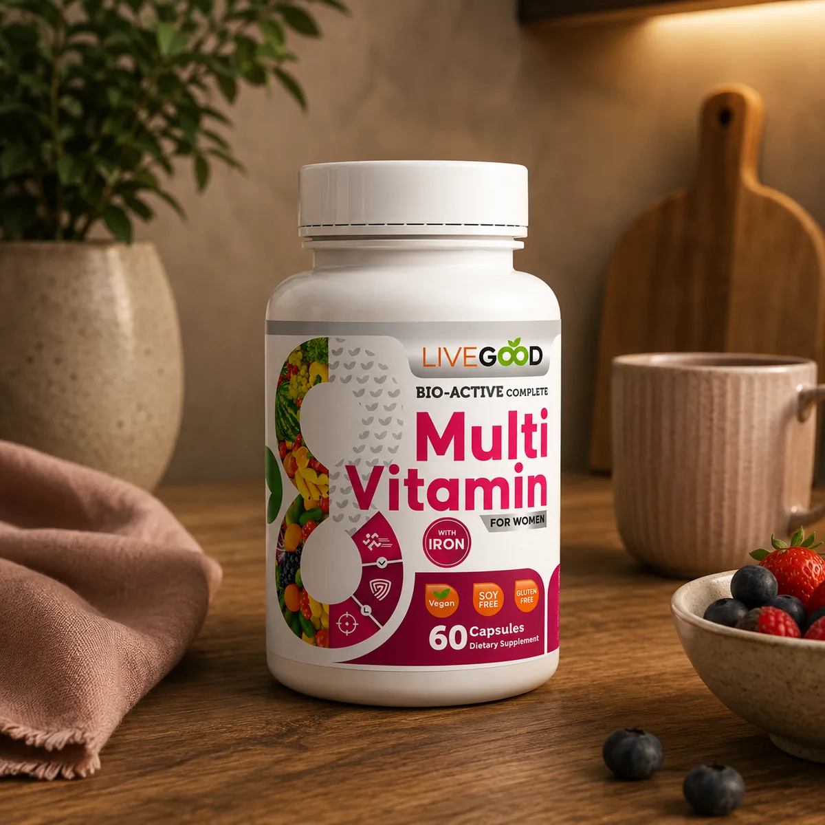 Bio-Active Complete & Multi-Vitamin for Women with Iron